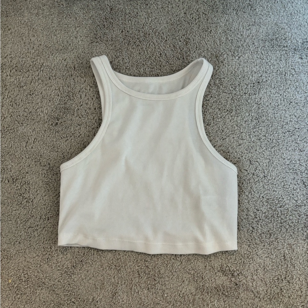 white crop top